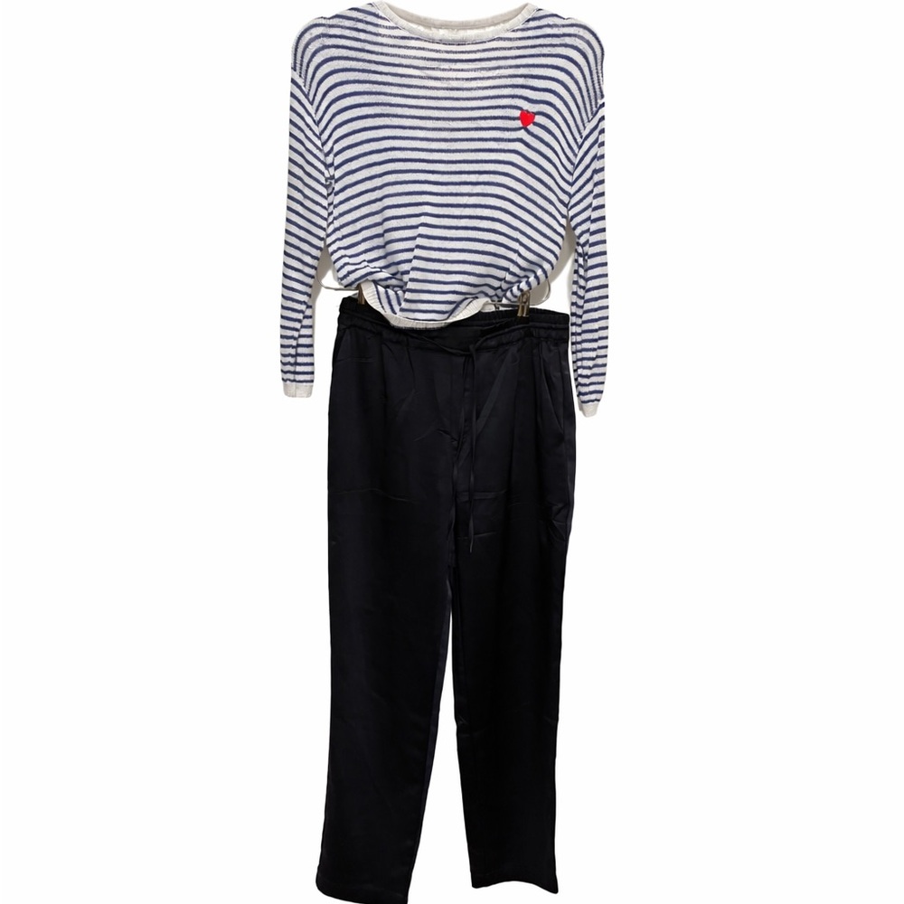 Skies Are Blue Black Trousers